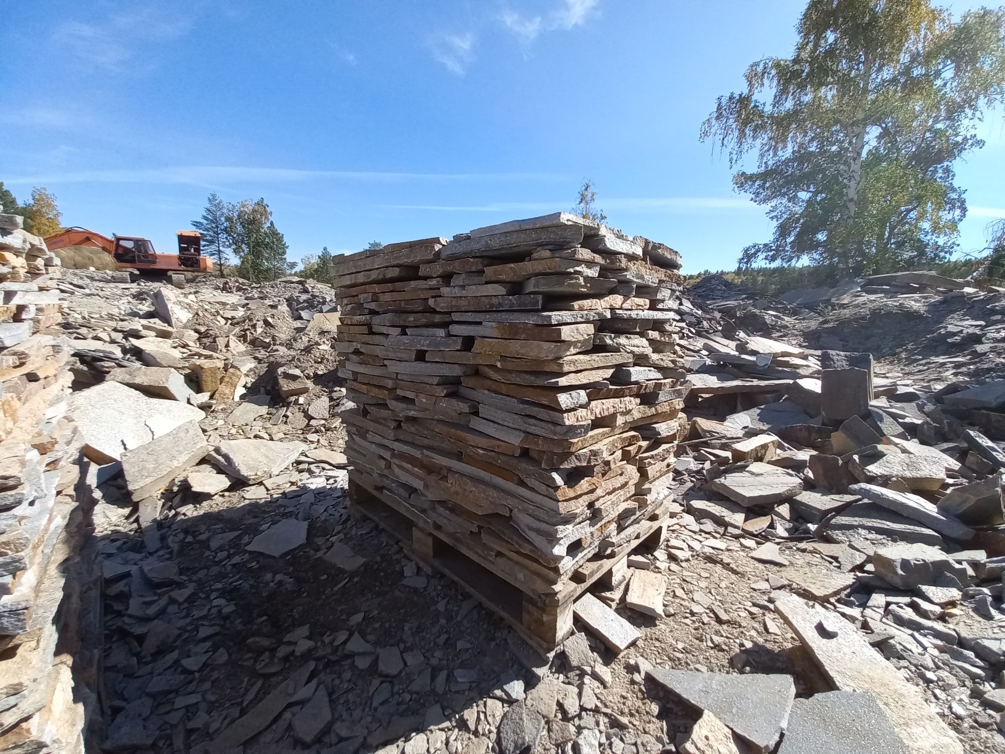 Плитняк златолит серебристый для мощения на бетон купить в Липецке