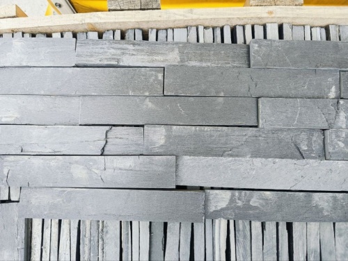 Плитка чёрная из натурального камня фасадная 30 см * 5 см, толщина 7 мм -30 мм купить в Липецке