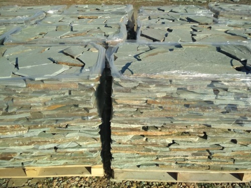 Плитняк златолит зелёный для цоколя, отмостки купить в Липецке