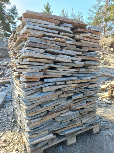 Плитняк златолит серебристый для цоколя, отмостки купить в Липецке