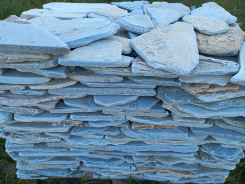 Плитняк златолит зелёный галтованный для цоколя купить в Липецке